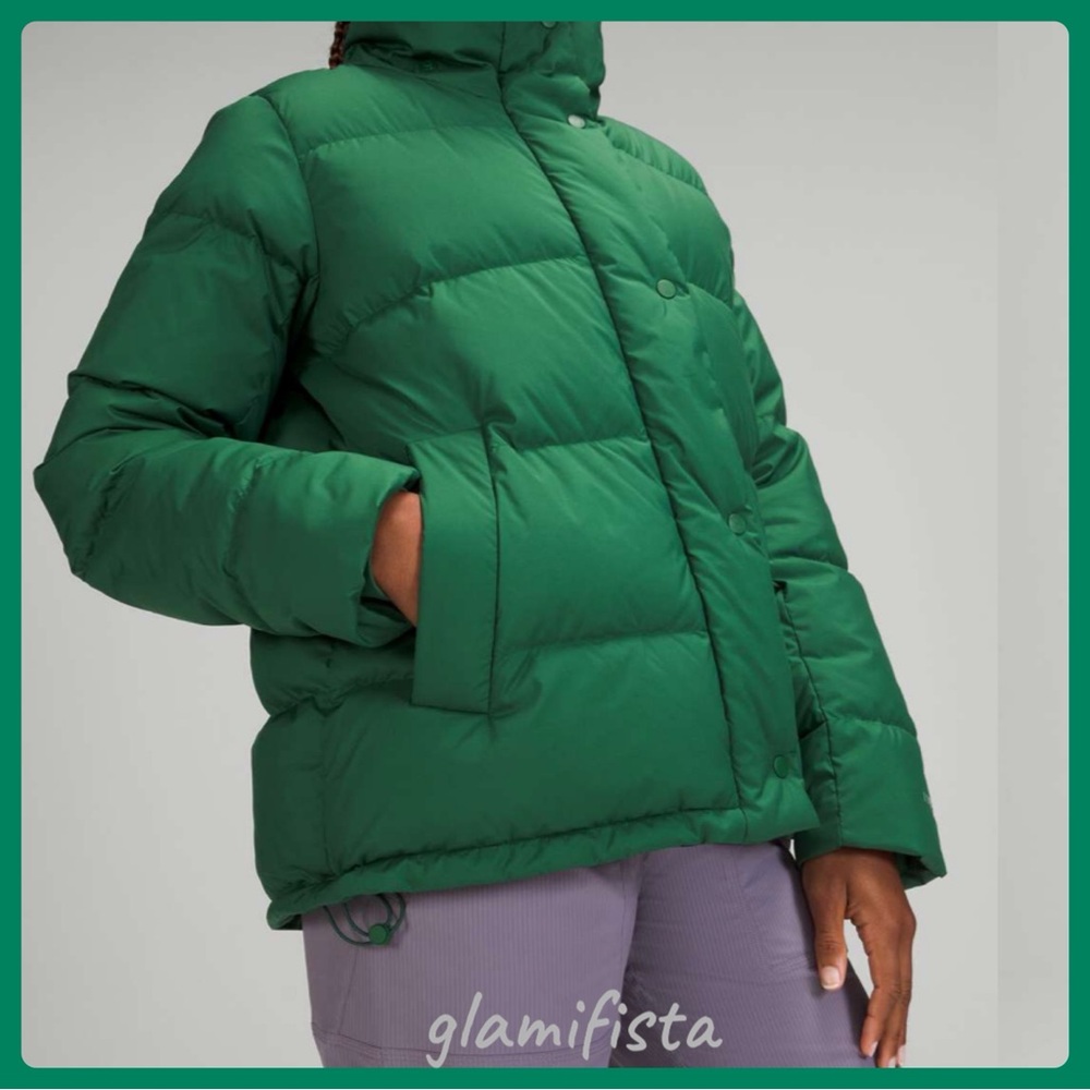 NWT  Lululemon Wunder Puff Jacket - Everglade Green Size 10